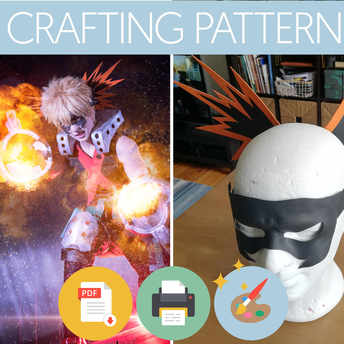 Hero Cosplay Costume | Mask Pattern