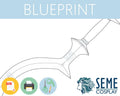Bela Dimitrescu Sickle Pattern Lifesize 1:1 Template Blueprint