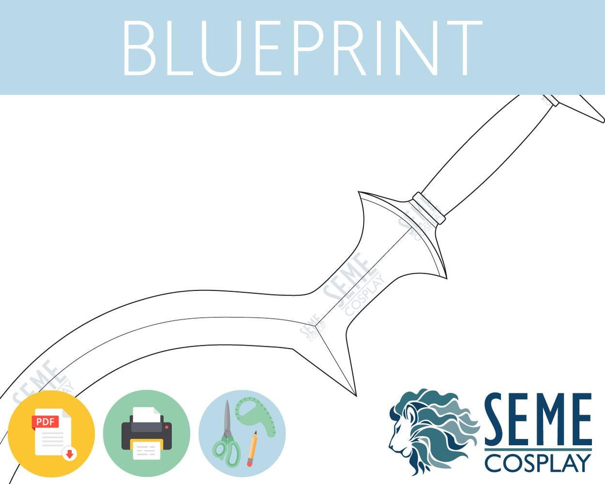 Bela Dimitrescu Sickle Pattern Lifesize 1:1 Template Blueprint