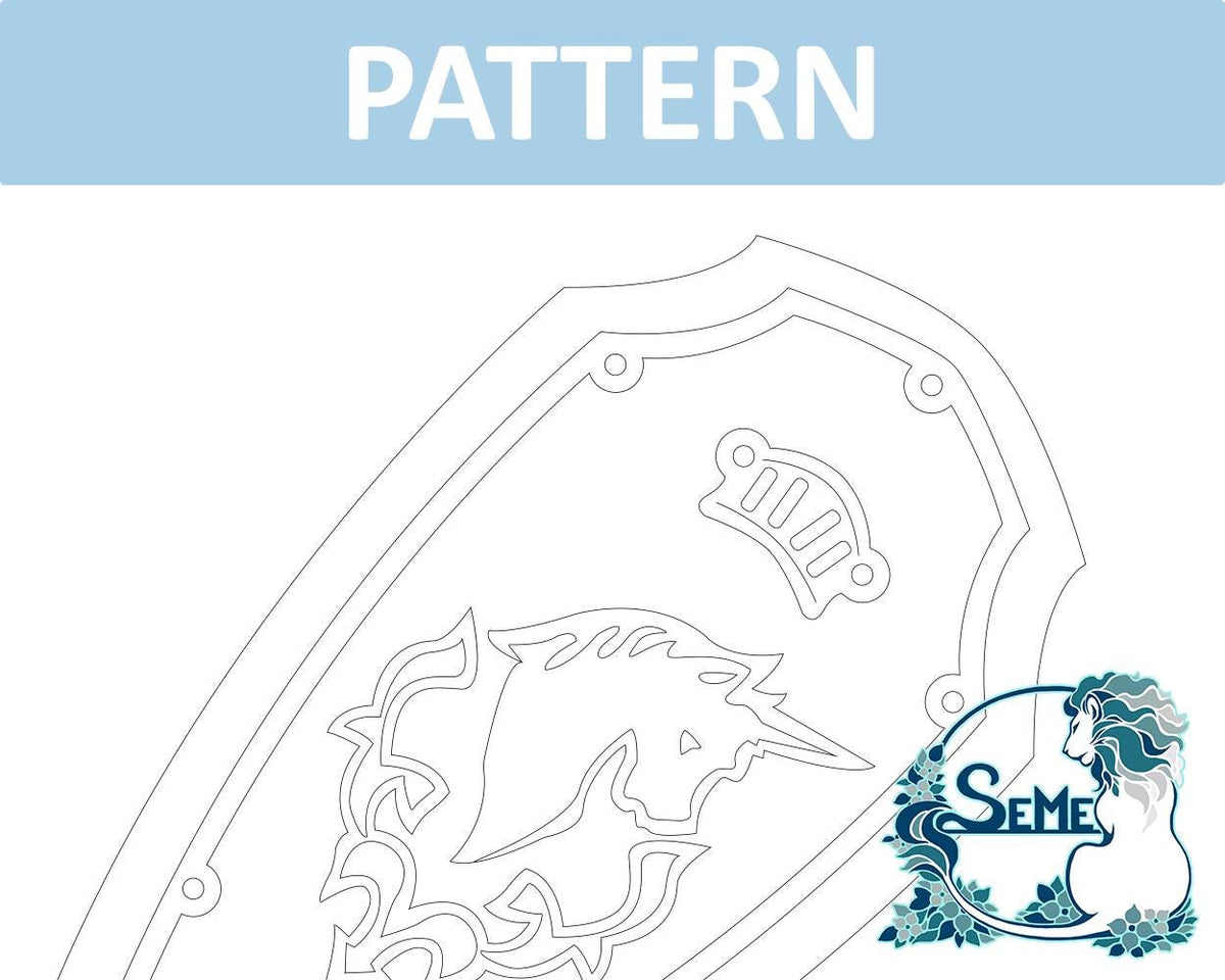 House Fortemps Kite Shield | FF | 1:1 | lifesize pattern blueprint template