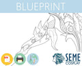 Reaper | Death Sickle | Scythe | Pattern Lifesize 1:1 Template Blueprint