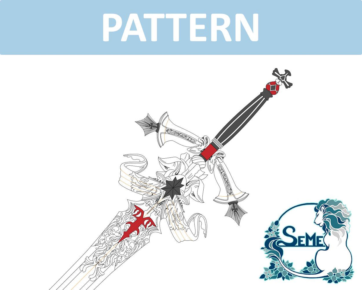 Antiquated Galatyn Sword | 1:1 | lifesize pattern blueprint