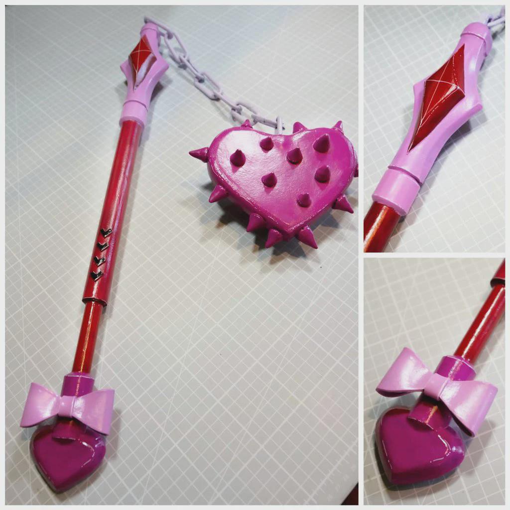 Sweetheart Spiked Mace Pattern Lifesize 1:1 Template Blueprint