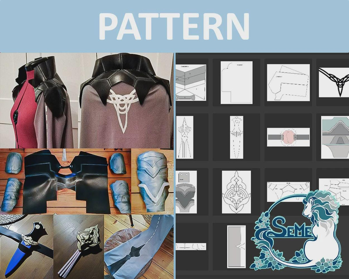 FE3H | Female Byleth Cosplay Costume | Foam Armor Pattern Set with Accessories & Dagger | COMPLETE SET