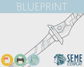 Sky Striker Ace Ray | LED Sword - Pattern Lifesize 1:1 Template Blueprint