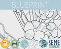 Lady Thirteen | Hand-held Fan | Pattern Lifesize 1:1 Template Blueprint