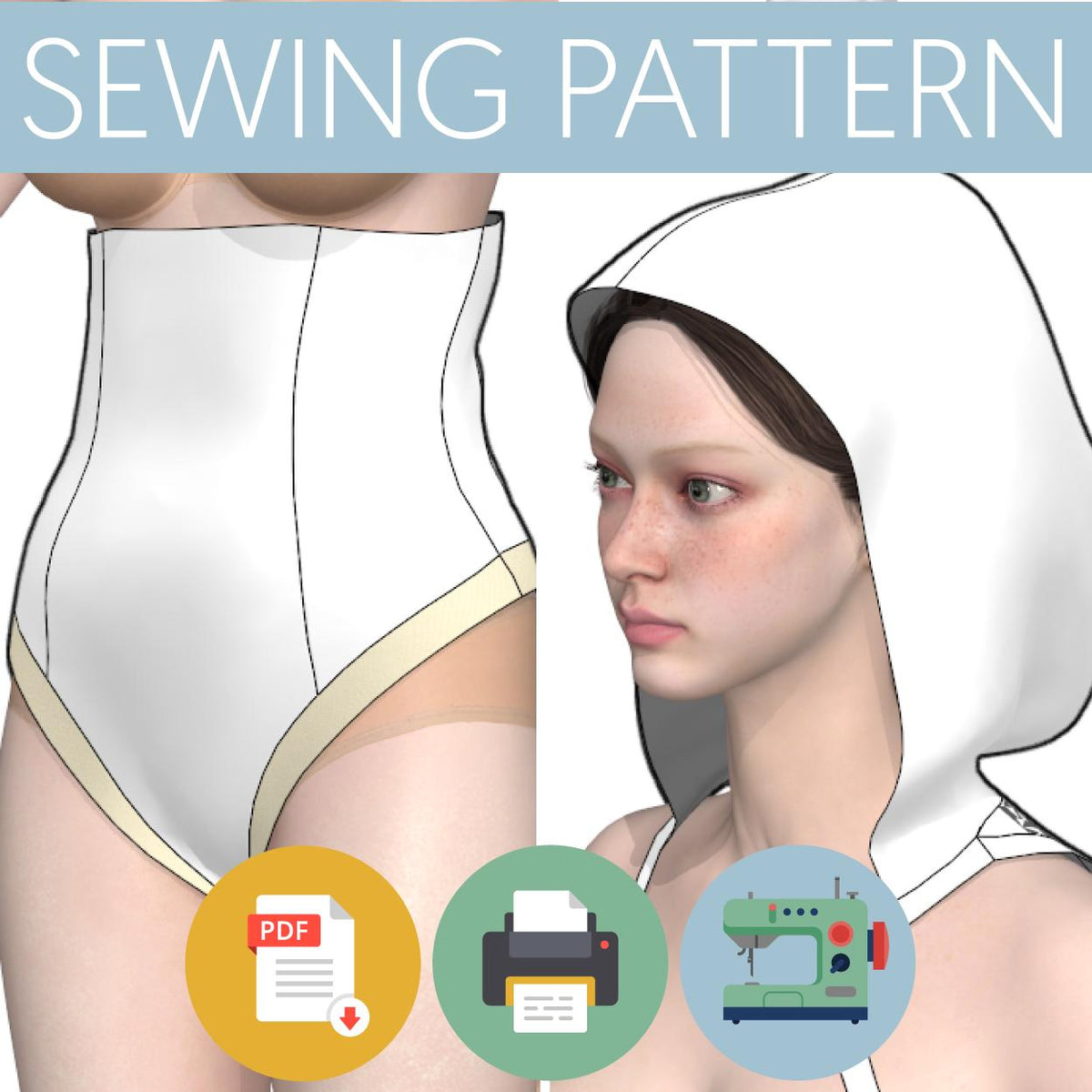 Undercorset & Hood base | Sewing Pattern