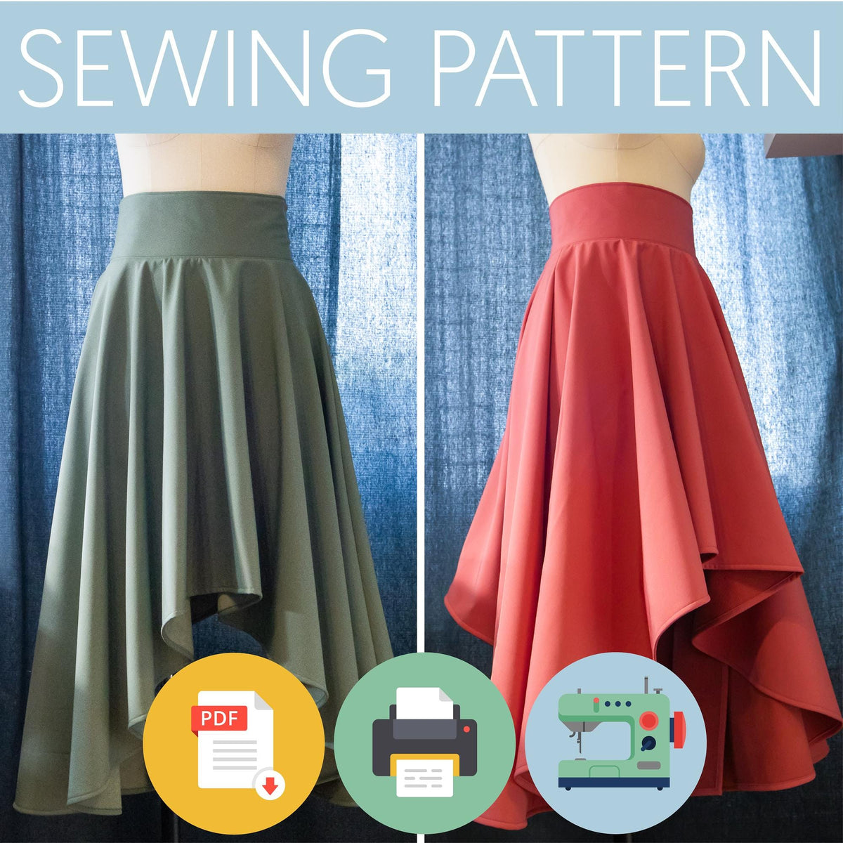 Horse Riding Skirt | 2in1 | Cape | Sewing Pattern